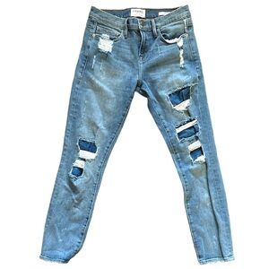 Frame blue Le Boy distressed jeans size 26